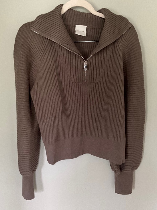Varley Sweaters - Varley Reid 1/2 Zip Sweater Medium (Green)